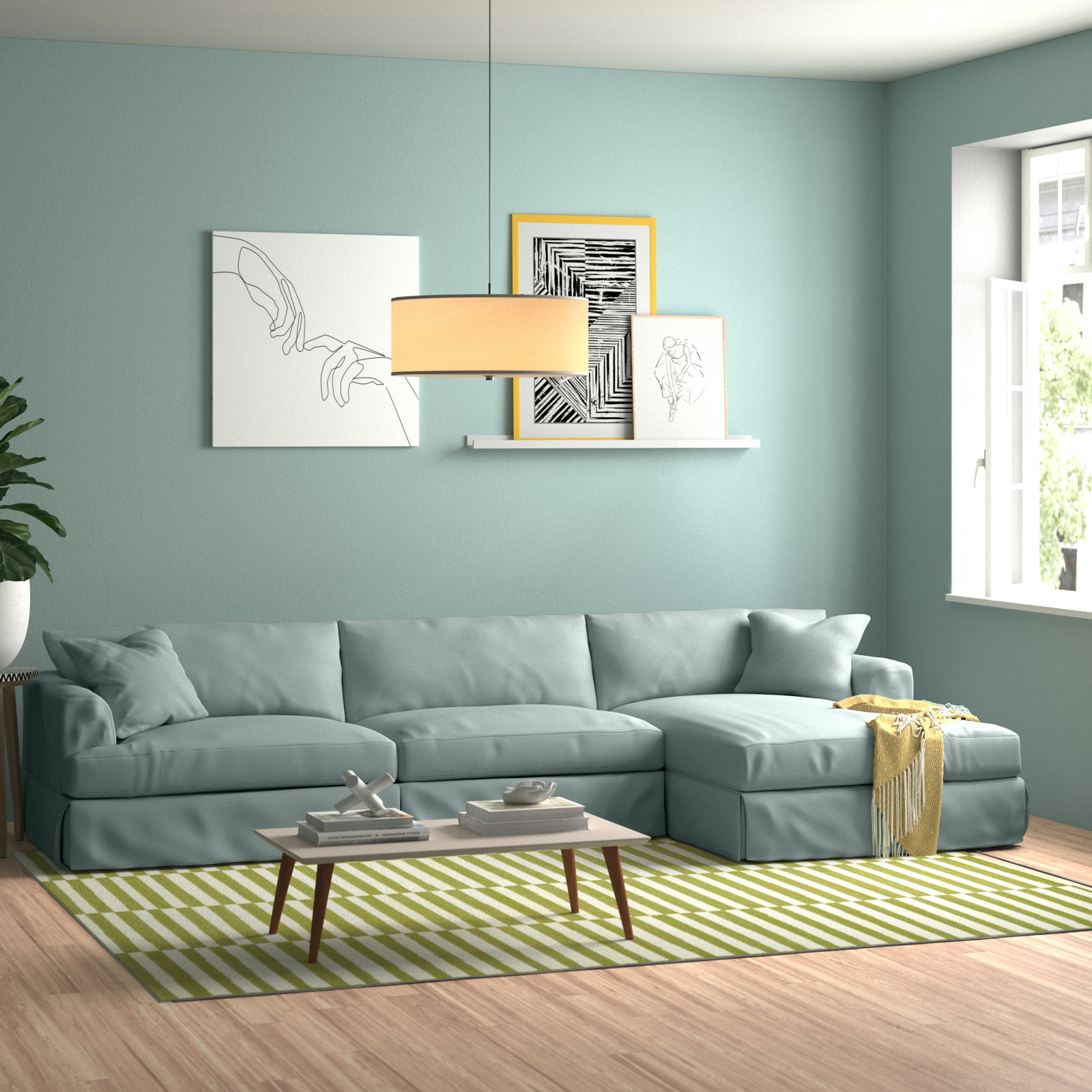 Lucia 128" Wide Down Cushion Sofa & Chaise, Right Hand Facing, Bella Ink Blue Performance Velvet