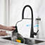 Robinet de cuisine rétractable à poignée simple avec accessoires