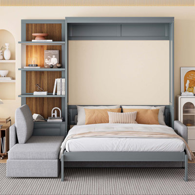 Murphy Bed Wall Bed With Sofa And Shelves