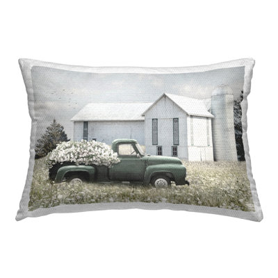 Rustic Barn & Truck Outdoor Printed Pillow by Lori Deiter