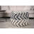 Alina Wool And Cotton Pouf, Natural And Blue