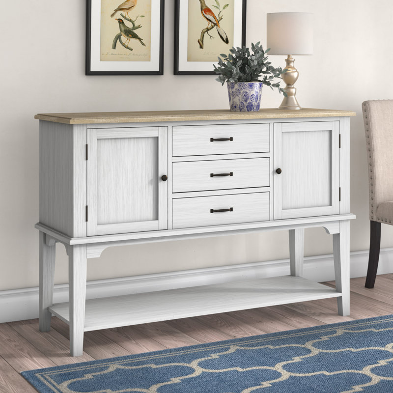 Chu 56" Wide 3 Drawer Buffet Table