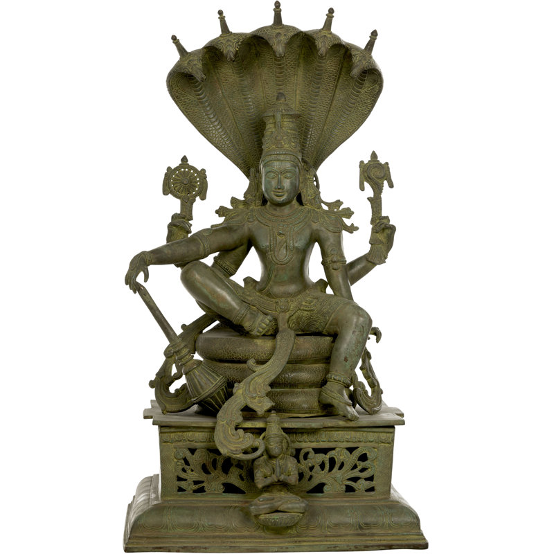 Lord Vishnu assis sur Sheshanaga