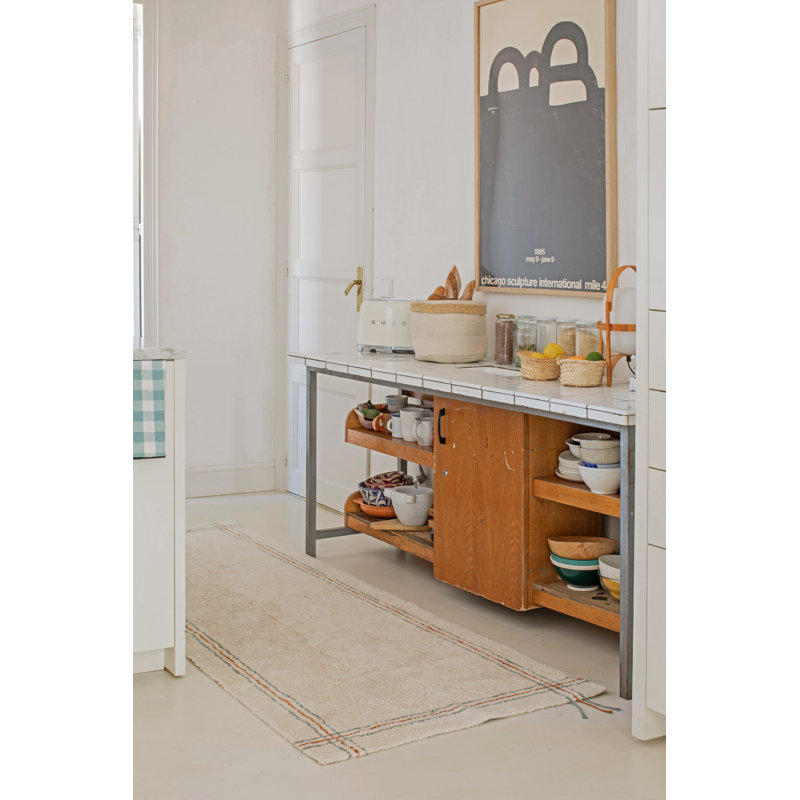 Washable Rug Cuisine Natural, Runner 2'7" x 7'6"