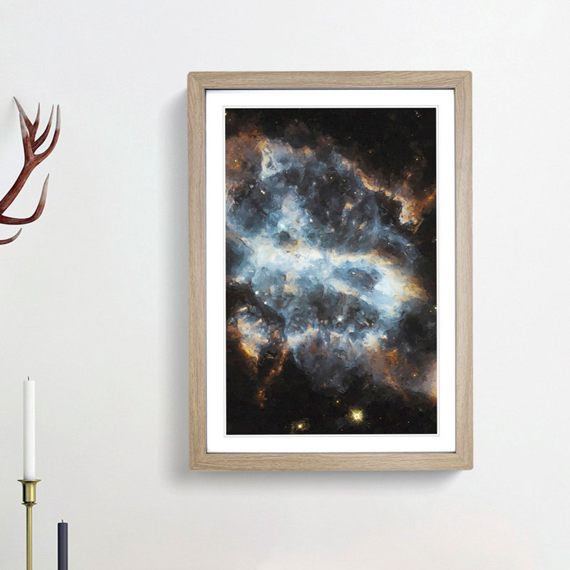 Universe in Abstract Vol.14 - Picture Frame Graphic Art Print, 87cm H x 62cm W x 2cm D, Oak Framed