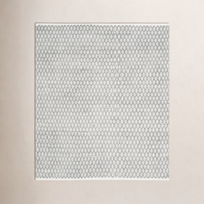 Evansdale Gray Hand-Woven Geometric Cotton Rug