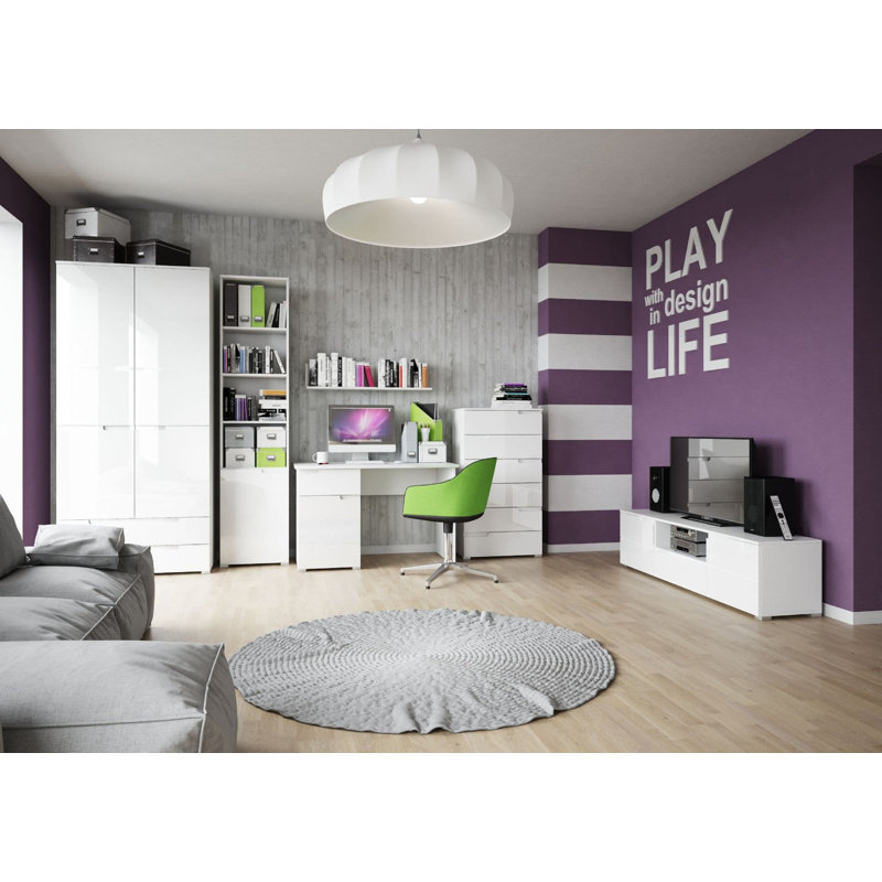 Damyah 2 Door Manufactured Wood Wardrobe