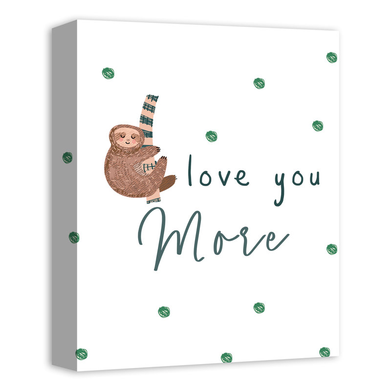 «Love You More», art sur toile, H 14 po x l 11 po x P 1,25 po