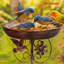 Décoration de jardin de bassin d'oiseau détachable avec piquet