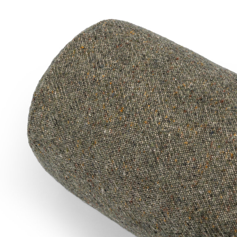 Stonewash Linen Bolster Pillow Cover & Insert, Hasselt Olive Green