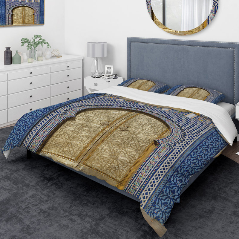 Ensemble de housse de couette designart morroco portes palace, Housse de couette très grand + 2 taies décoratives