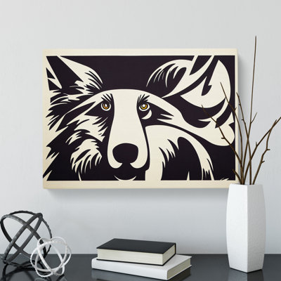 An Engaging Wolf - Wrapped Canvas