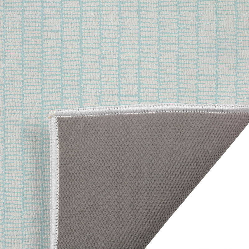 Paillasson Ricky Row, Bleu clair / bleu, L 21 po x L 34 po