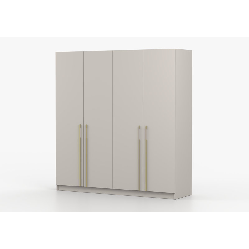 Demeta 4 Door Laminate Wardrobe, Kaszmir front/Kaszmir doors