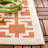 Arneshia Geometric Indoor / Outdoor Terracotta/Beige Area Indoor/Outdoor Area Rug-471960632