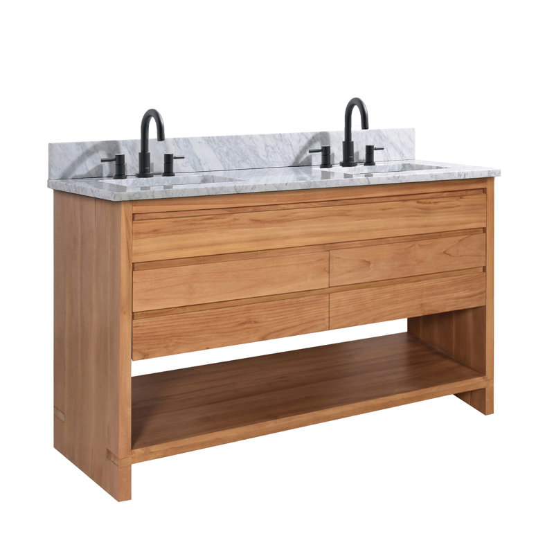 Kai 61'' W Vanity, Natural Teak
