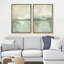 «Sage Green & Tan Lake», paysage abstrait, art mural, œuvre d'art, Calm Relax, 2 pièces-98109733-98109735