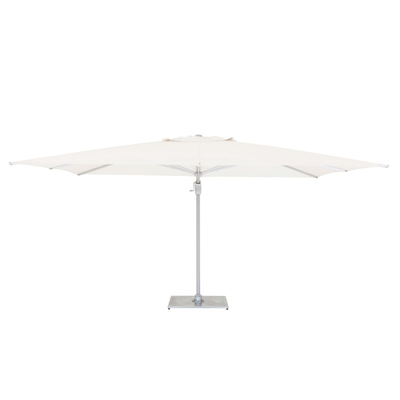 Pavone 10' Square Cantilever Umbrella (Grip Handle), Double Stack Plate - Medium, Natural, Grey