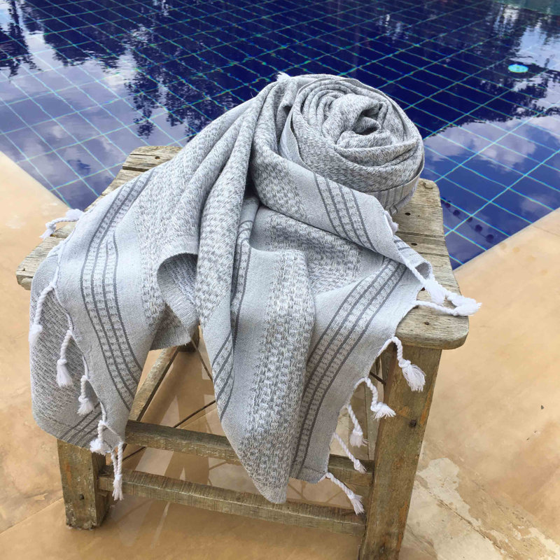 Serviette de bain 100% coton, Gris foncé
