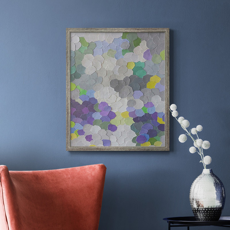 «A Garden in Provence», toile encadrée de qualité supérieure - prête à être accrochée, H 24 po x l 20 po, Argent patiné