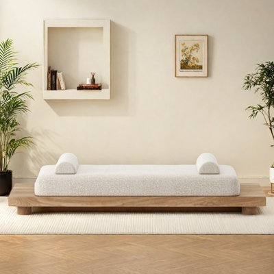 Banc en bois massif minimaliste surprise à vent silencieux