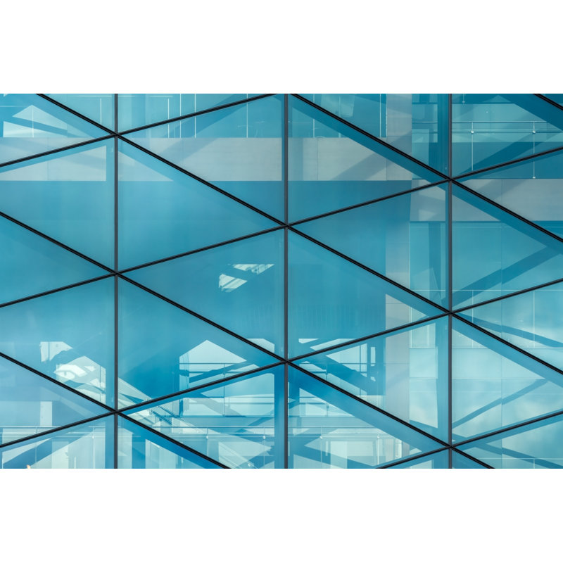 Marca Glass Wall With Reflections - Wrapped Canvas Photograph, 30cm H x 46cm W x 3.8cm D