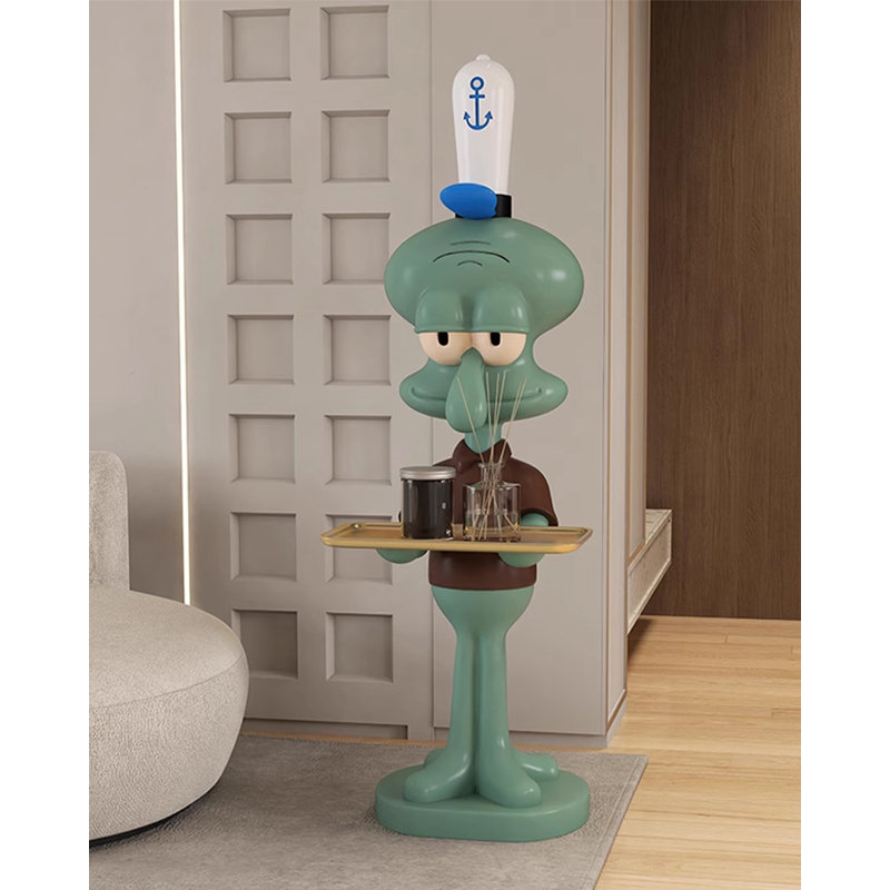 Figurine Tentacule de Carlo avec plateau de service et chapeau de marin