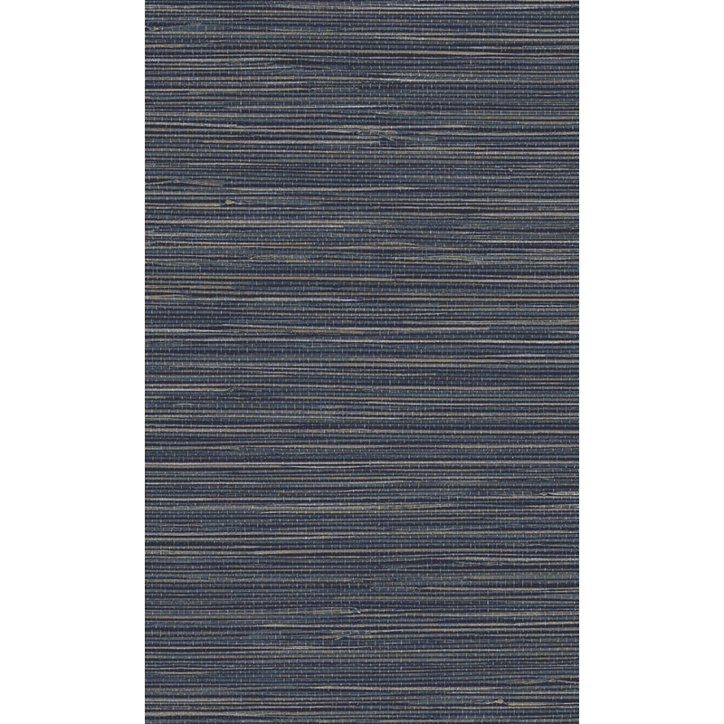 Rouleau de papier peint métallique L 33 pi x l 21 po Osier, Noir / Bleu