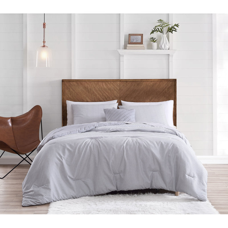 Navy Blue Full Microfiber Reversible Comforter Set