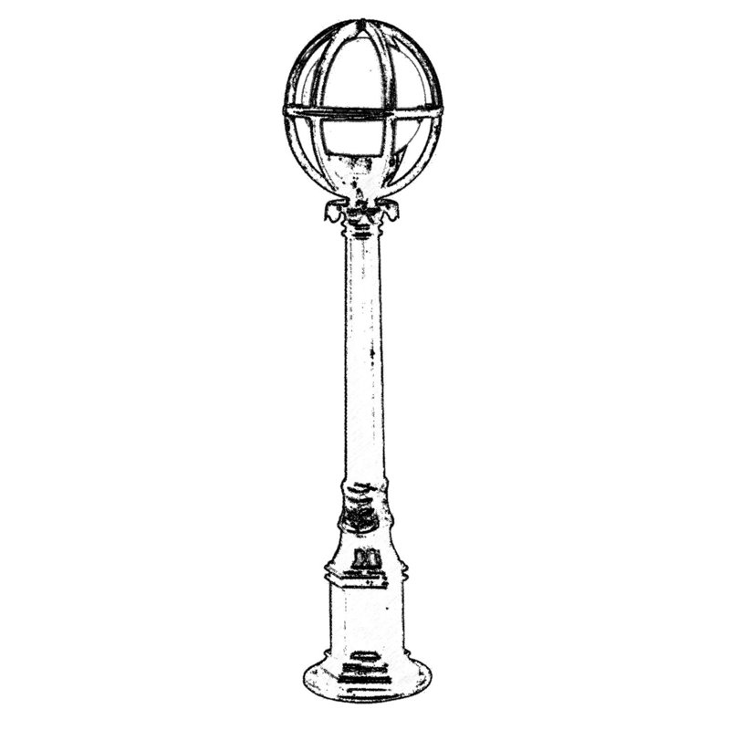 Aarjan Frosted Lamp Post (Full)