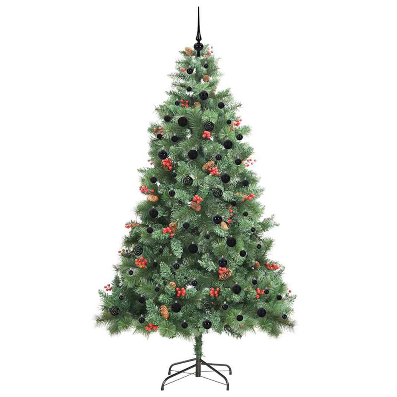 Artificial Christmas Tree 240 cm PVC and Metal, Black