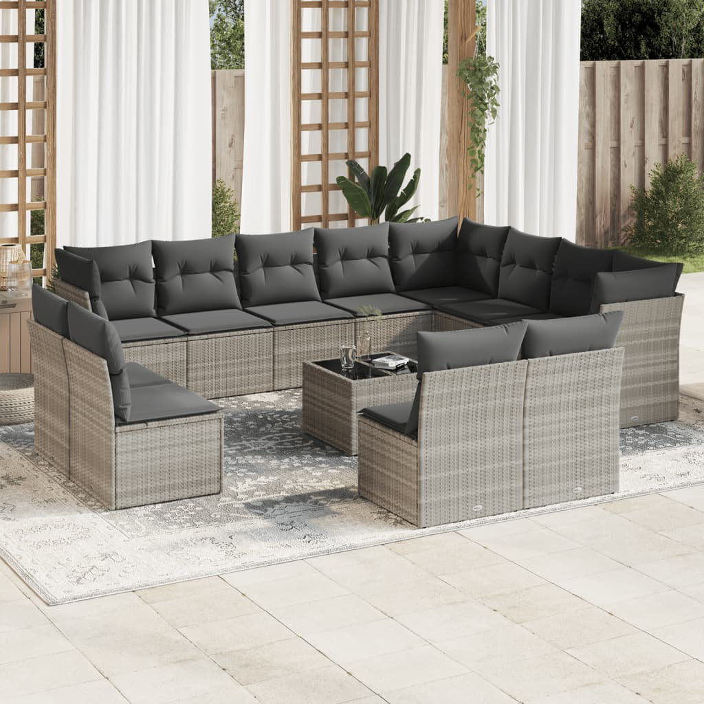 Lounge-Set Bicente aus Polyrattan mit Polster