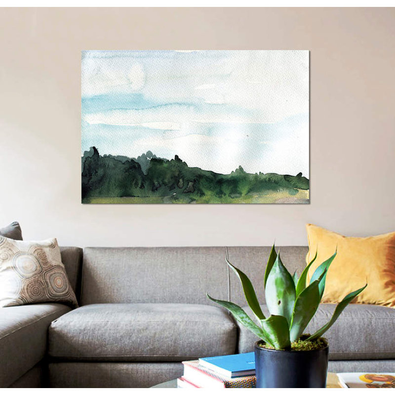 « into the thé », reproduction d’impression sur toile, H 26 po x l 40 po x P 1,5 po, Toile tendue, Pas de tapis
