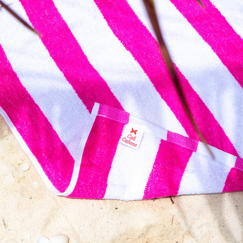 Serviette de plage Arkwright Cali Cabana 100% coton 30 x 60 (paquet de 4), Rose