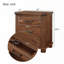 Ensemble de table de chevet rustique en bois massif récupéré à trois tiroirs Rustic