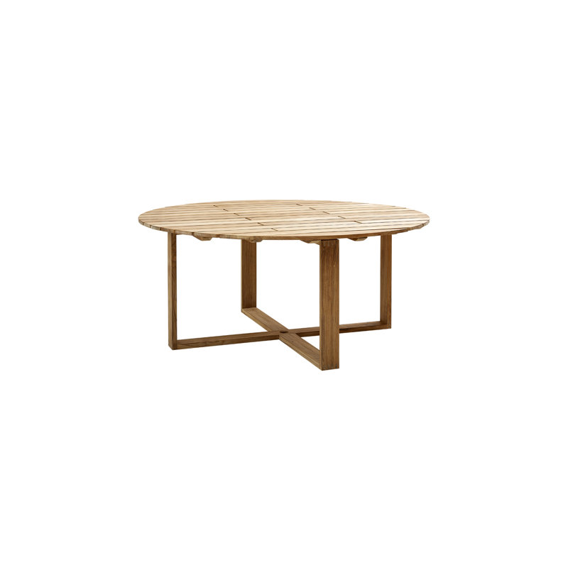 Endless Outdoor Round Teak Dining Table, 67" W x 67" L x 29.2" H