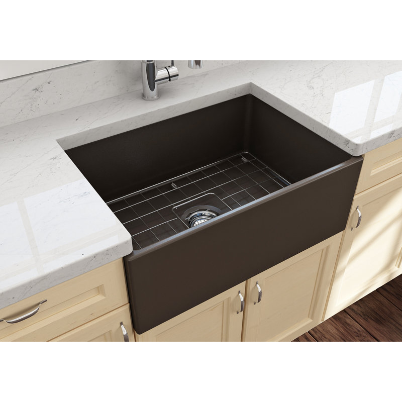 27'' L Kitchen Sink, Matte Brown