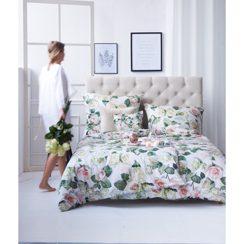 Summergarden Floral Duvet Cover Set with Pillowcases, 155 x 220 cm - 1 Pillowcase (80 x 80 cm)