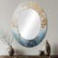 Miroir mural ovale doré et bleu Harmony IV-1794585010