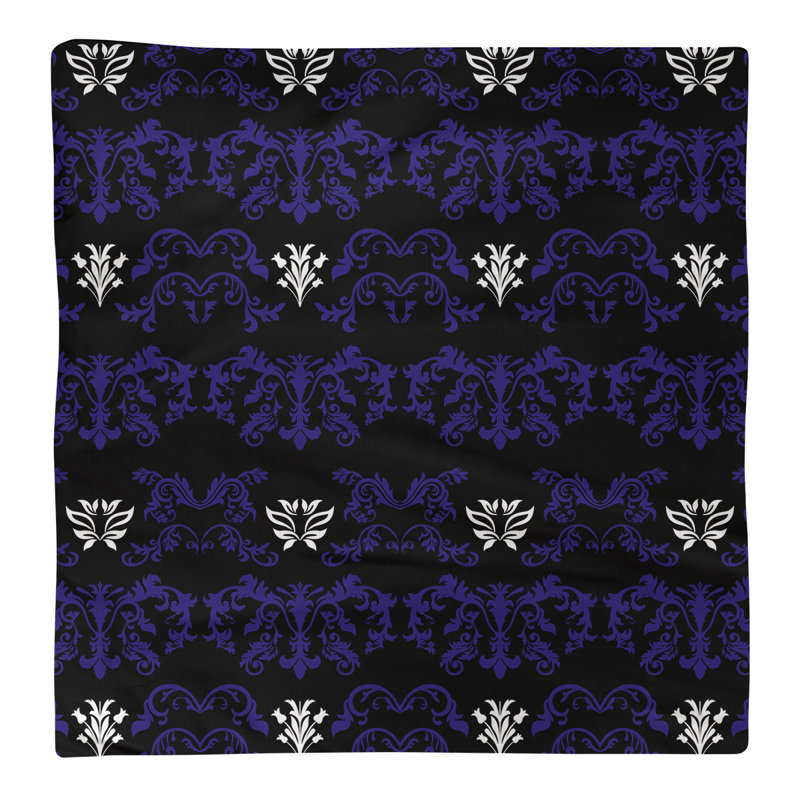 Serviette de football Baltimore, Mauve / noir / blanc, polyester, l 22 po x L 22 po