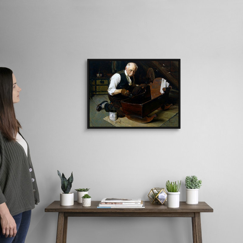 «Grandpa's Gift», art mural sur toile, H 20 po x l 26 po x P 1,75 po, Cadre flottant noir