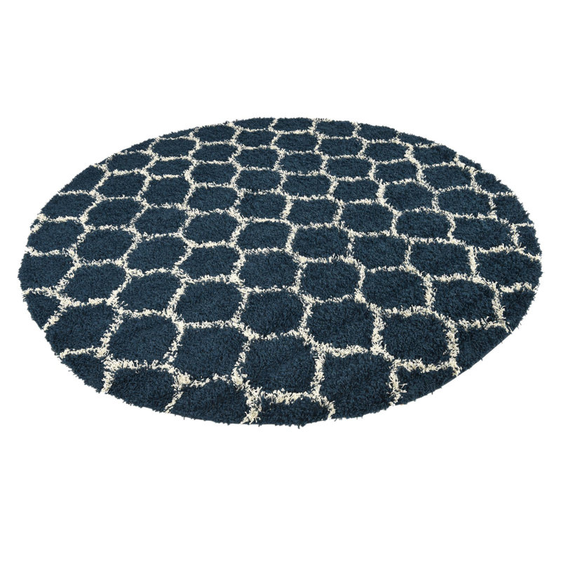 Geometric Indoor Rug, Round 7'10"