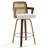 Upholstered Cane Back Counter & Bar Stool With Armrest-853572448-857907582