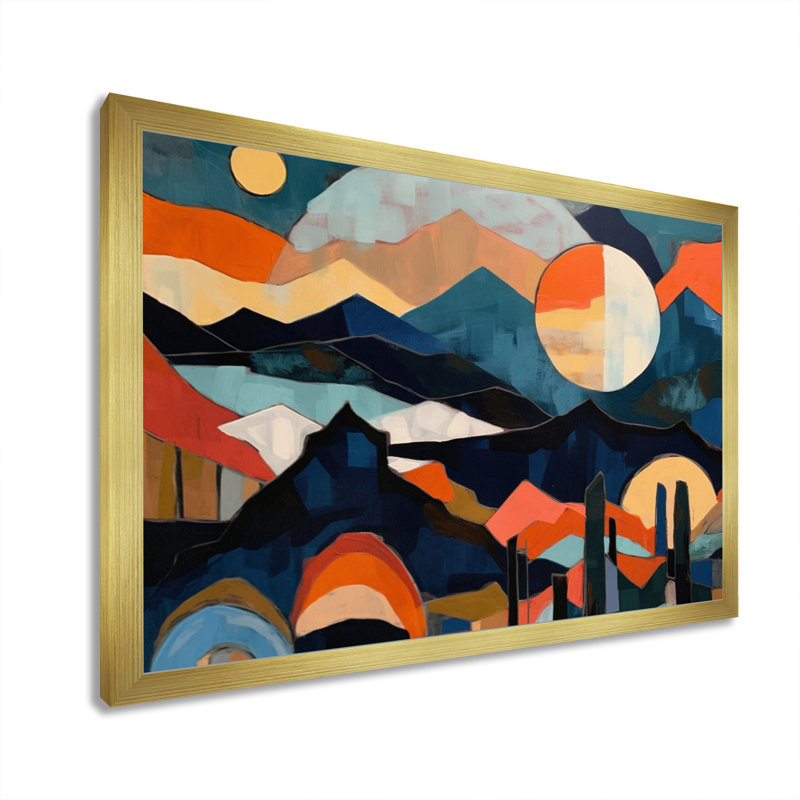 Mid Century Perspectives III - impression, H 12 po x l 20 po x P 1 po, Cadre doré simple