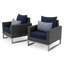 Fauteuil club d'extérieur 2 pièces Identik Sunbrella-100524670-100524677
