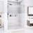 50-54" X 76" H Frameless Single Sliding Shower Door, 5/16" (8Mm) Clear Tempered Glass, Premium Stainless Steel Hardware,Brushed Nickel-123985335