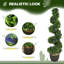 HOMCOM Decorative Artificial Plants Boxwood Spiral Topiary Set of 2 115cm