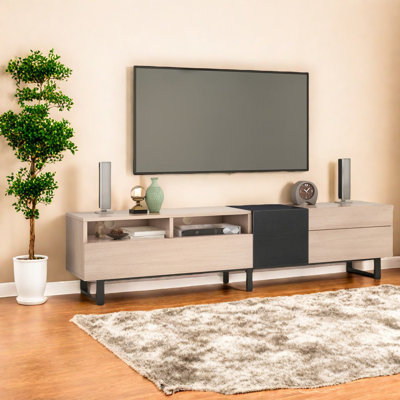 Spacious Modern Tv Stands & Entertainment Centers With Particle Board Frame & Minimalist Style For Living Rooms