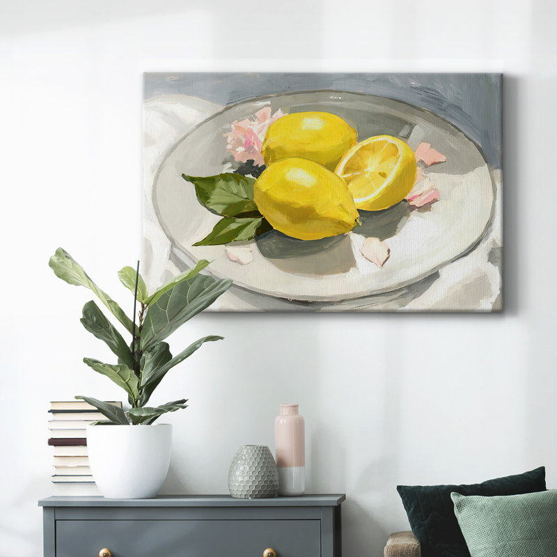 Citrons sur une plaque I-Gallery, H 40 po x l 60 po