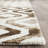 Bryauna Hand Tufted Wool/Cotton Geometric Rug in Ivory/Chocolate-445772855
